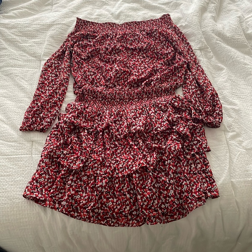 Michael by Michael Kors Off the Shoulder ruffle floral dress size L